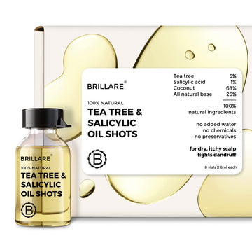Brillare - Tea Tree & Salicylic Oil Shots For Dandruff Control 6ml X 8 - Nexus hair
