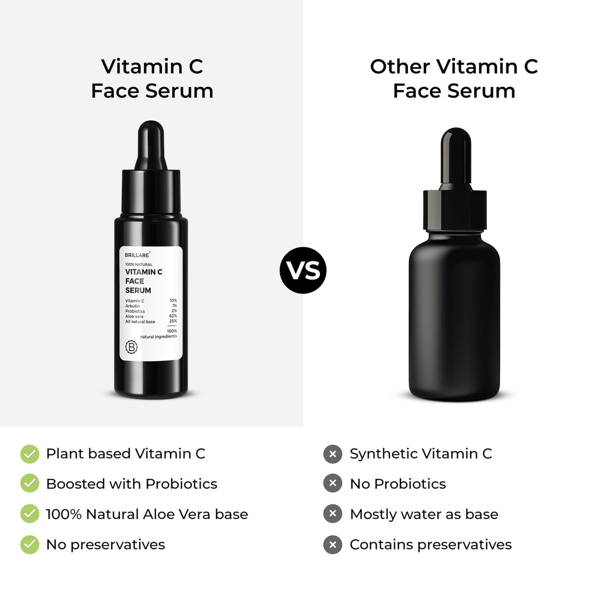 Brillare - 10% Vitamin C Face Serum For Bright, Glowing Skin 30ml - Nexus hair