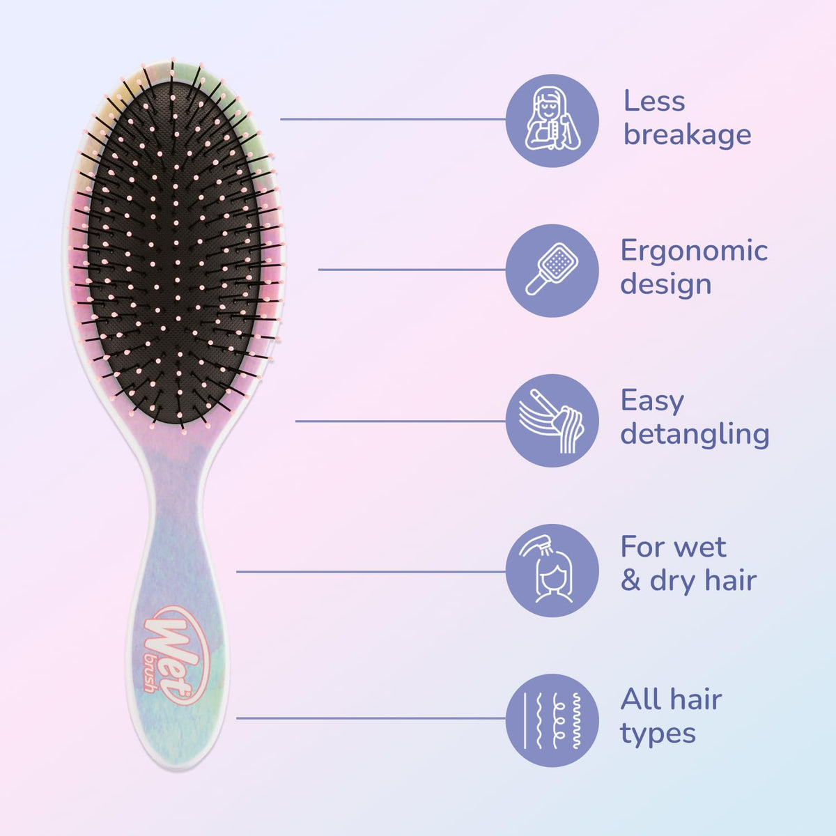 Wet Brush - Colour Wash Detangler Stripes