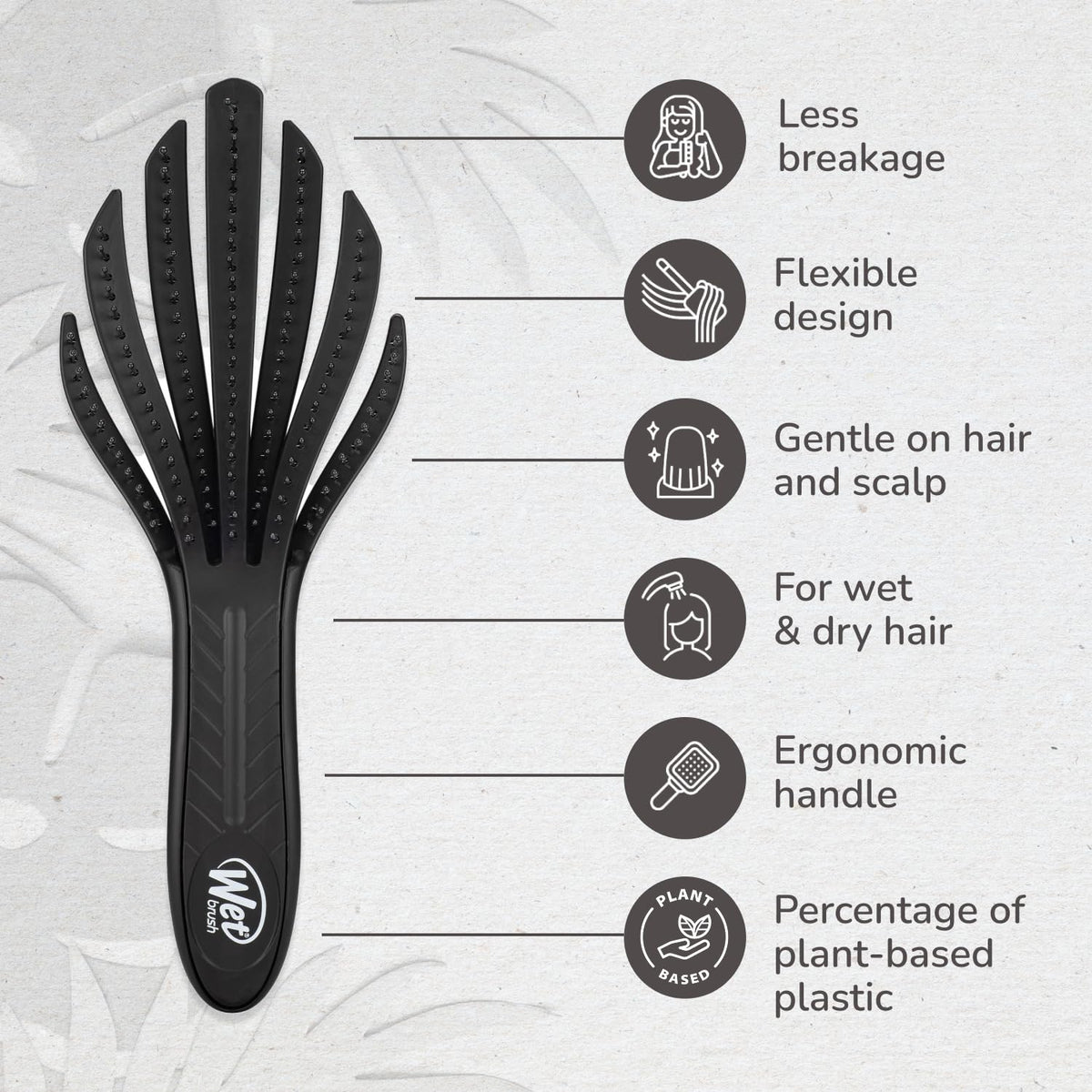 Wet Brush - Go Green Curl Detangler Black