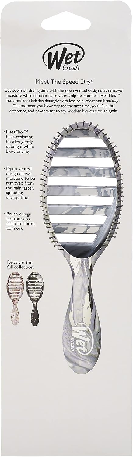 Wet Brush - Speed Dry Detangler Mettalic Marble Silver