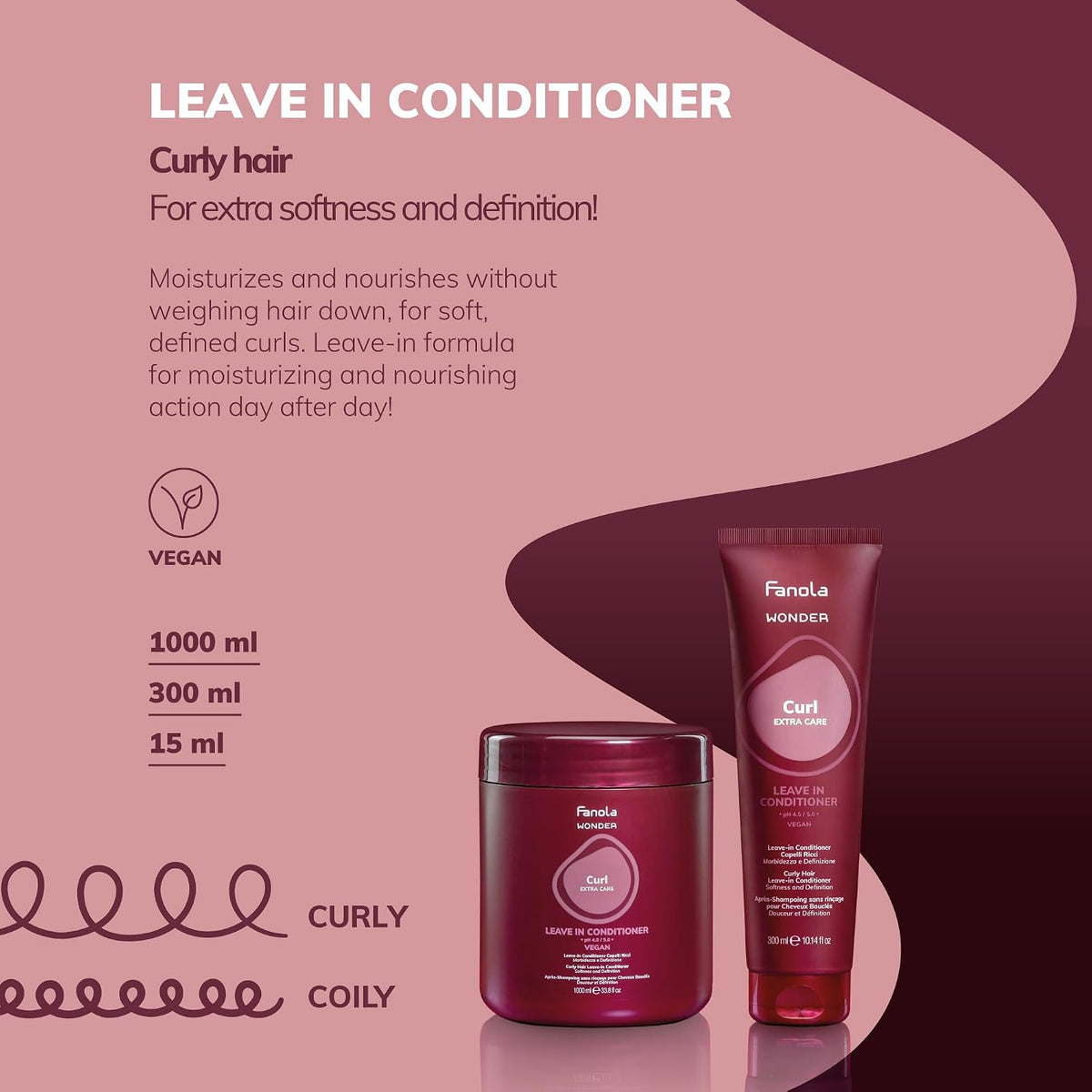 Fanola - Wonder Extra Care Curl Leave-In Conditioner 300ml