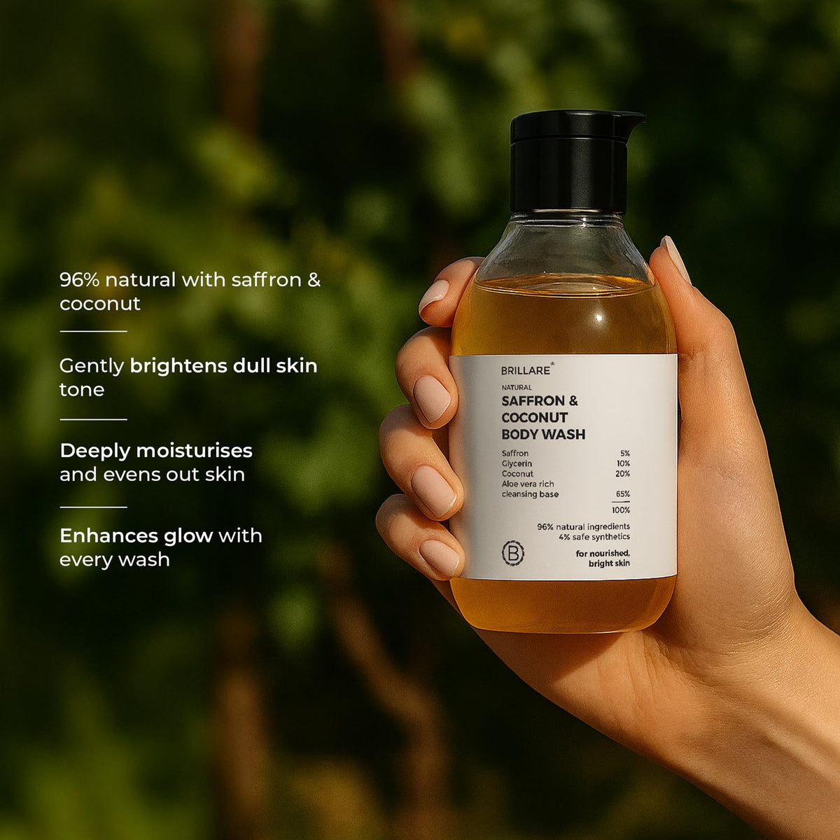 Brillare - Saffron & Coconut Body Wash 200ml - Nexus hair