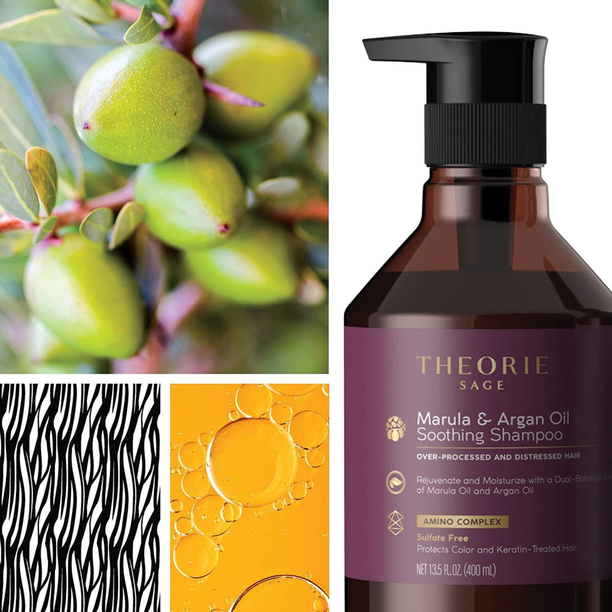 Theorie - Marula & Argan Sulphate Free Shampoo 400ml
