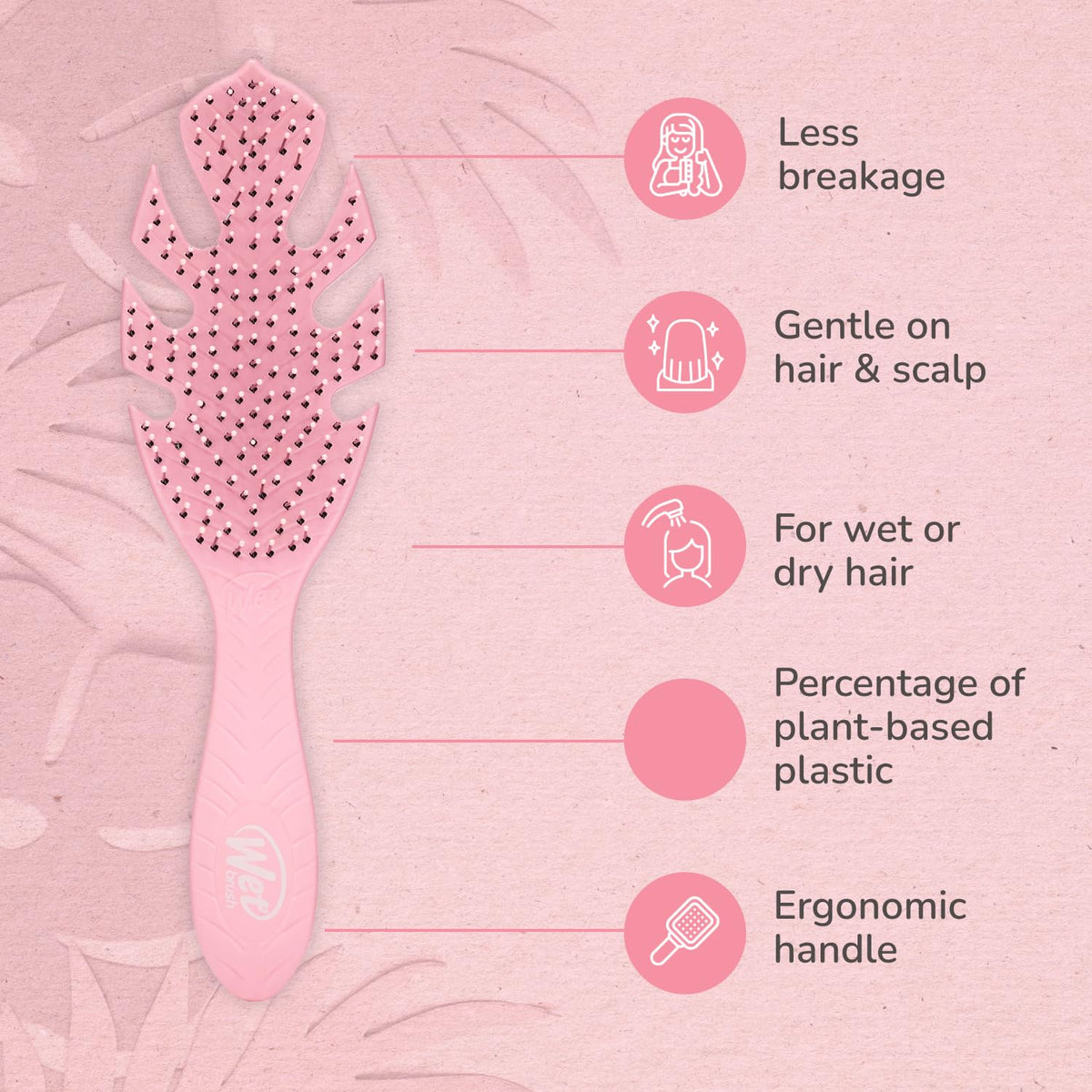 Wet Brush - Go Green Leaf Pink