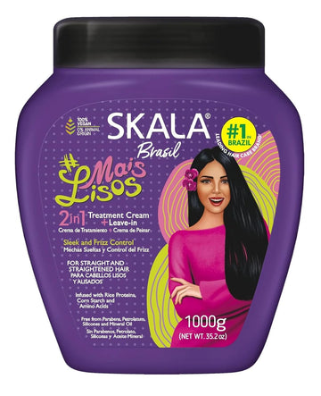 Skala Brasil - Mais Lisos Ultra Straight Hair Treatment Conditioning For Straight & Straightened Hair 1000g
