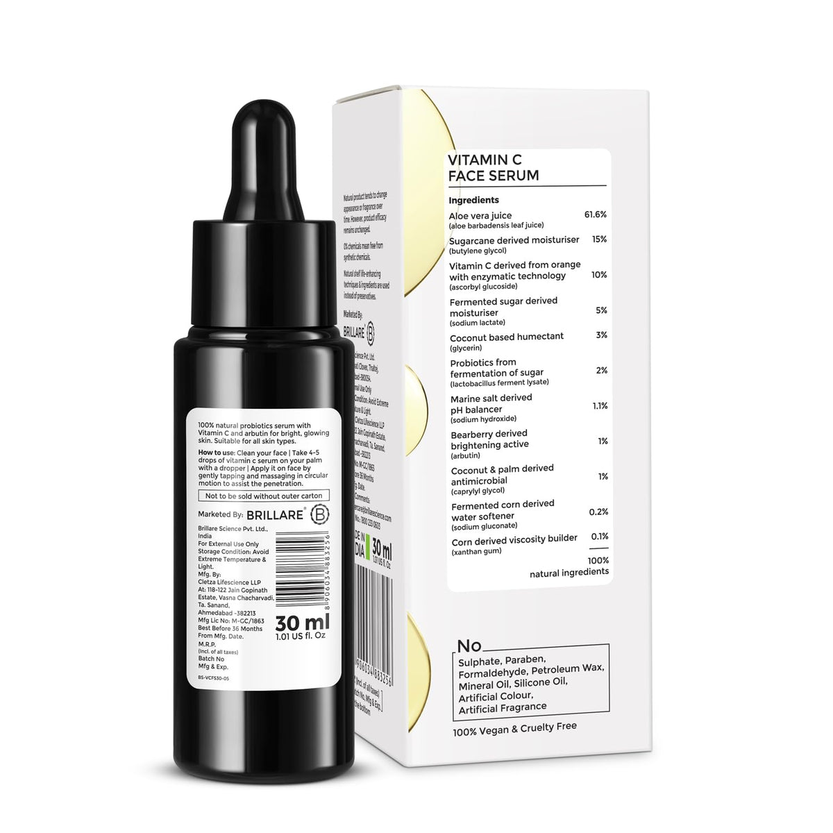 Brillare - 10% Vitamin C Face Serum For Bright, Glowing Skin 30ml - Nexus hair
