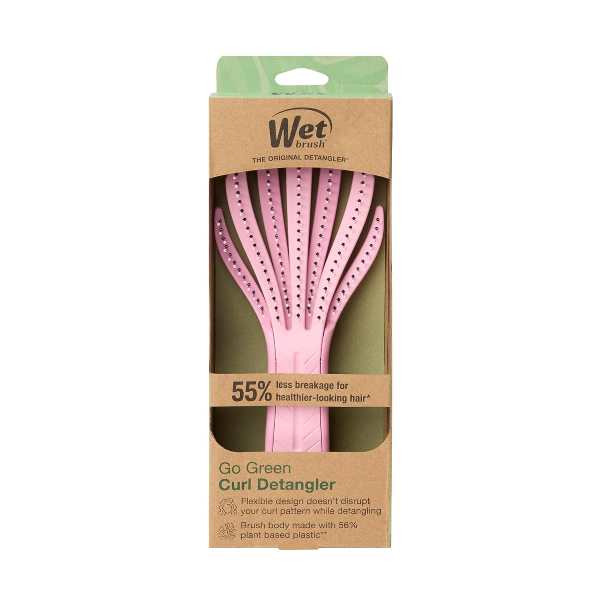 Wet Brush - Go Green Curl Detangler Pink