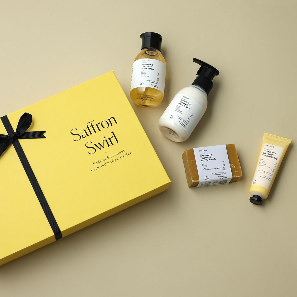 Brillare - Saffron Swirl Gifting Set - Size : 100ml + 100ml + 75g + 30g - Nexus hair