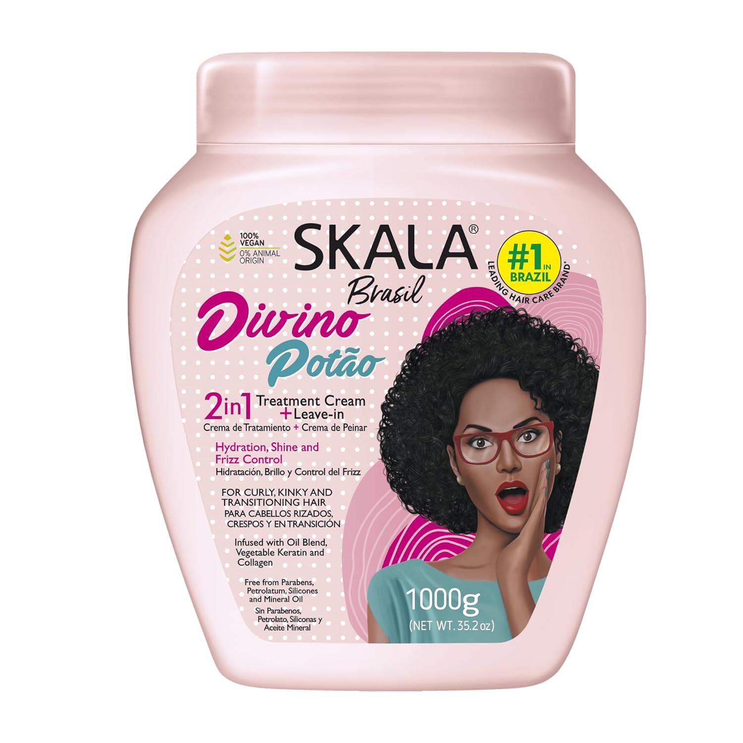 Skala Brasil - Divino Potao Power Hair Treatment Conditioning For Curly, Kinky & Trasnsitioning Hair 1000g