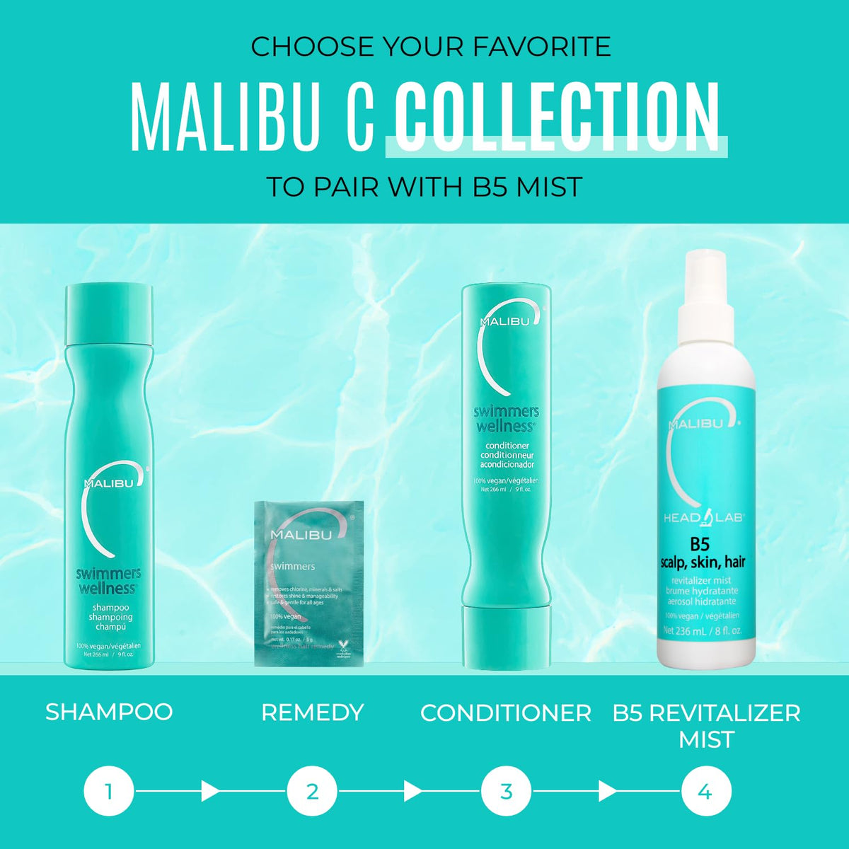 Malibu C - B5 Hair, Scalp, Skin Revitalizer Mist 236ml