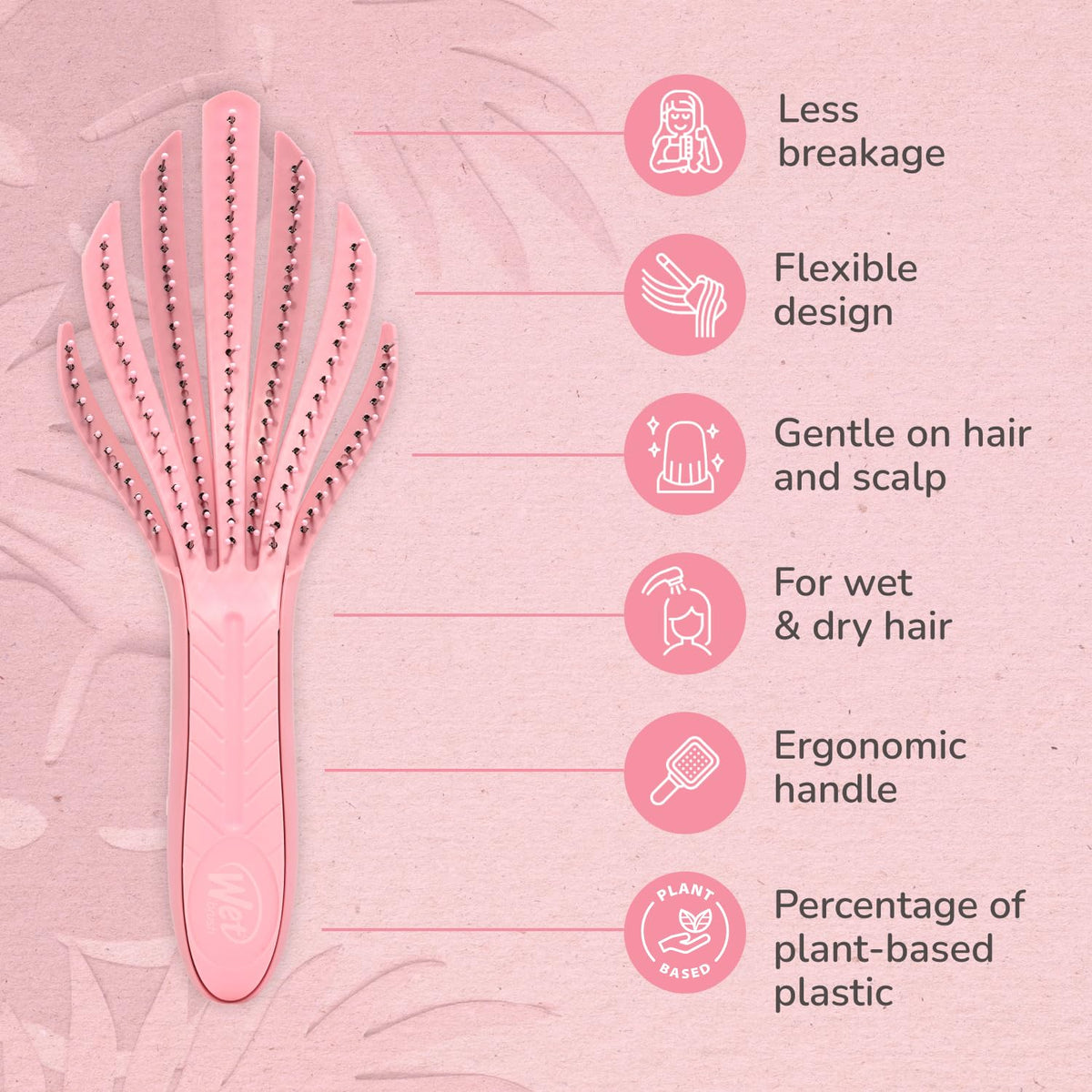 Wet Brush - Go Green Curl Detangler Pink