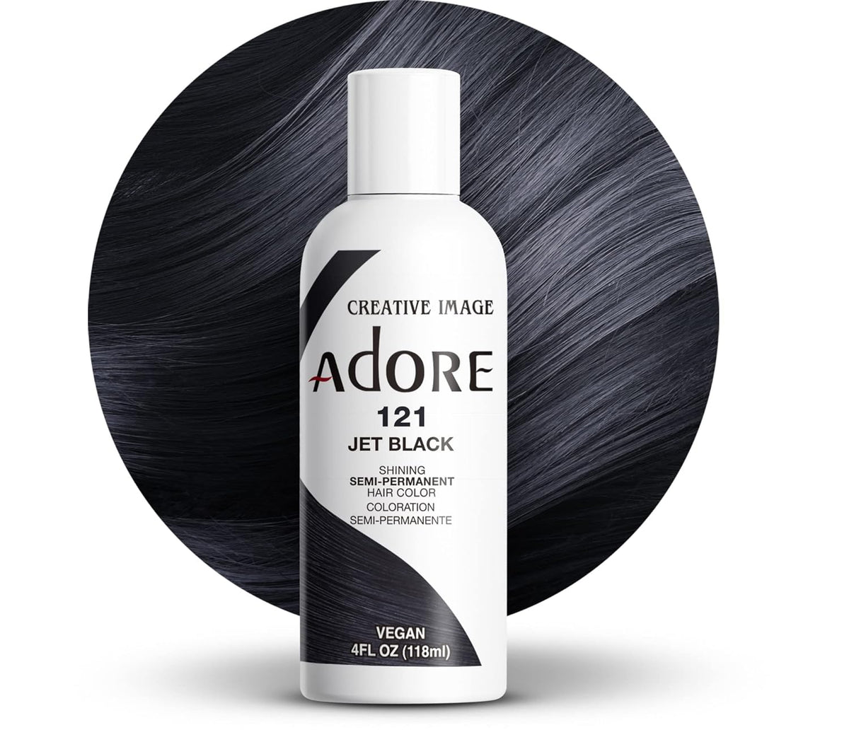 Adore - Semi Permanent Hair Color Shade #121 Jet Black - Nexus hair