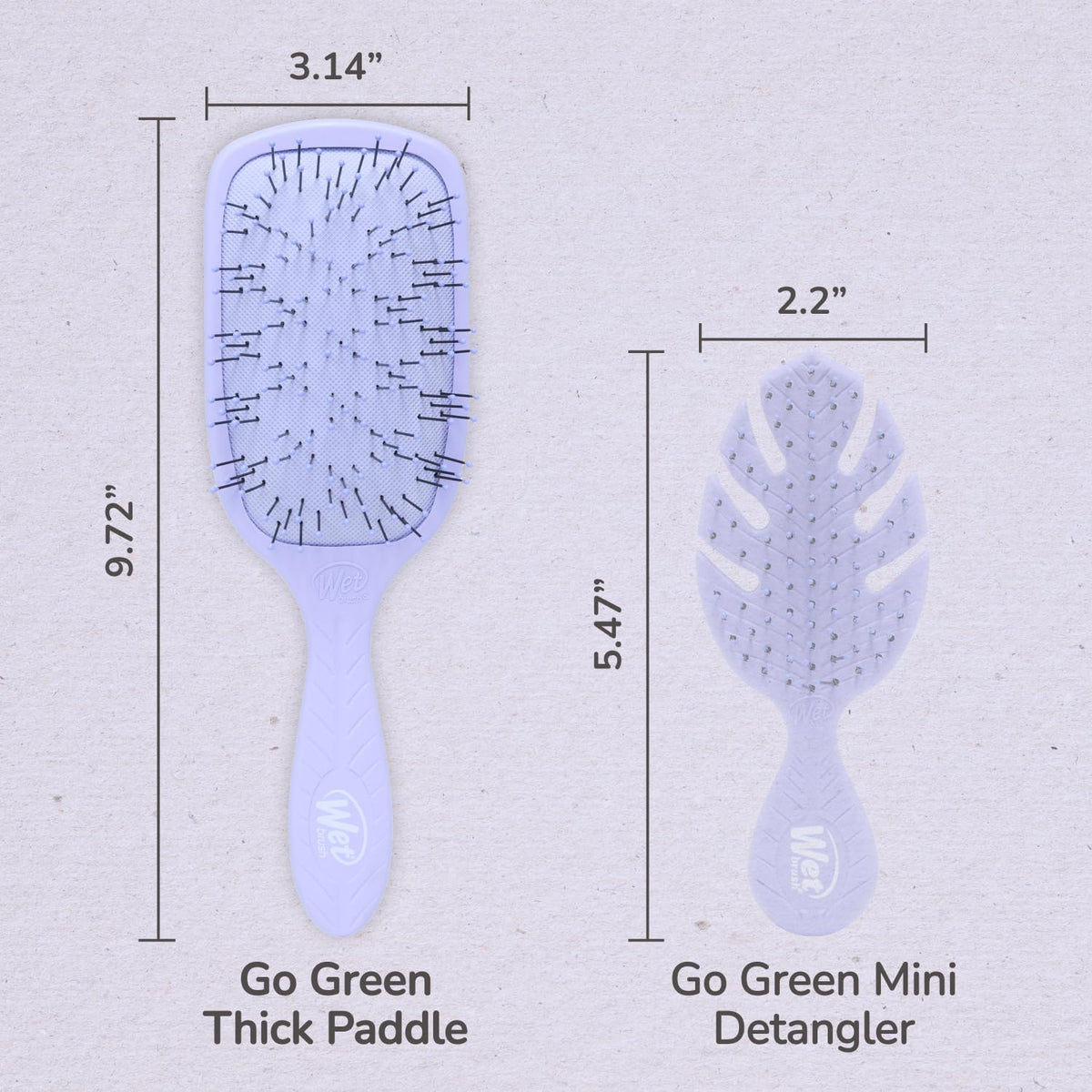 Wet Brush - Go Green Thick Paddle Purple