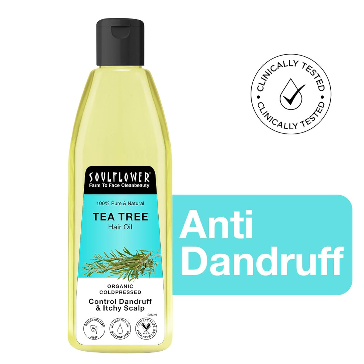 SoulFlower - Tea Tree Anti Dandruff Scalp Oil 225ml - Nexus hair