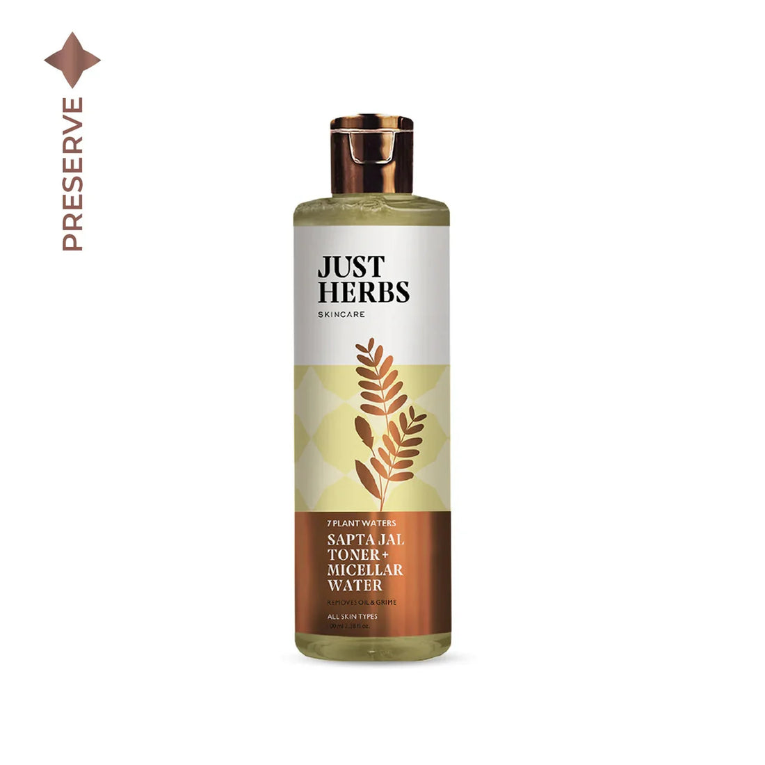 Just Herbs - Sapta Jal Toner + Micellar Water: 7 Plant Waters:100ml - Nexus hair