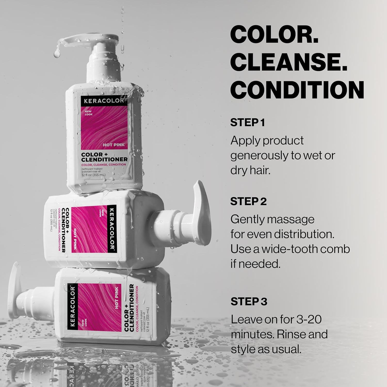 Keracolor - Color + Clenditioner Hot Pink 355ml