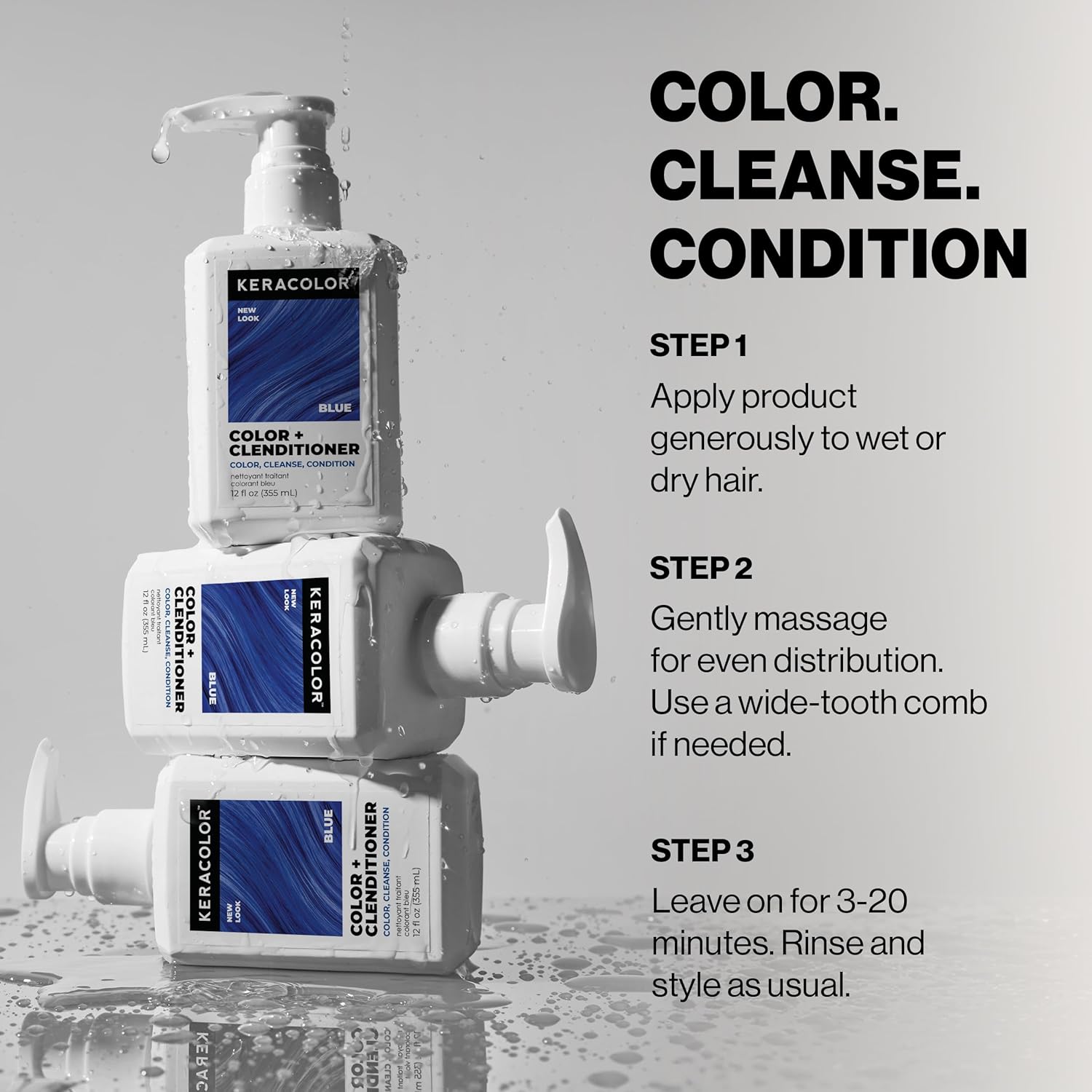 Keracolor - Color + Clenditioner Blue 355ml