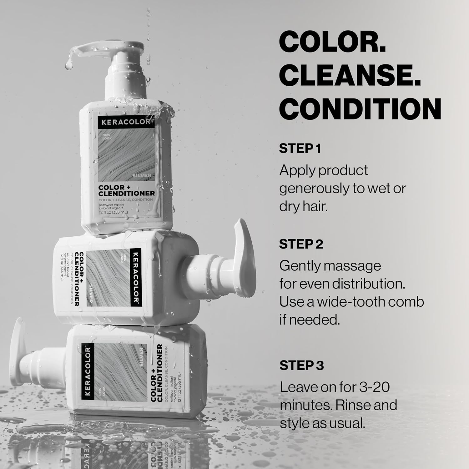 Keracolor - Color + Clenditioner Silver 355ml