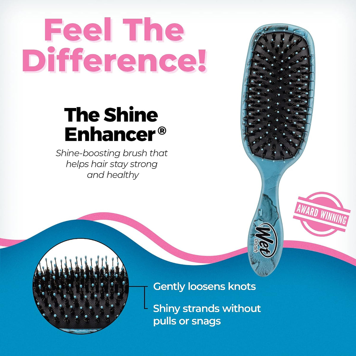 Wet Brush - Original Shine Enhancer Detangler Terrain Textures Arctic Blue