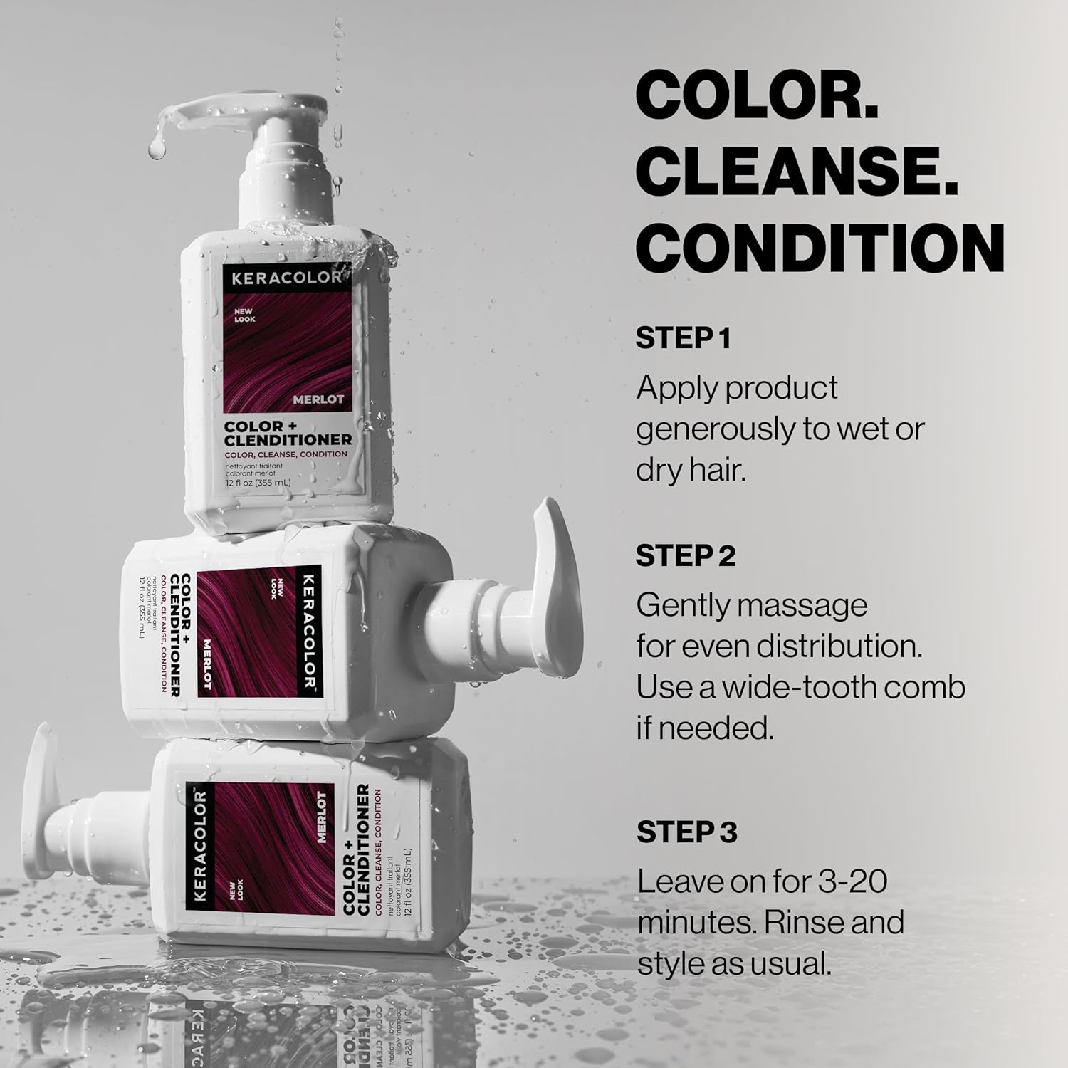 Keracolor - Color + Clenditioner Merlot 355ml
