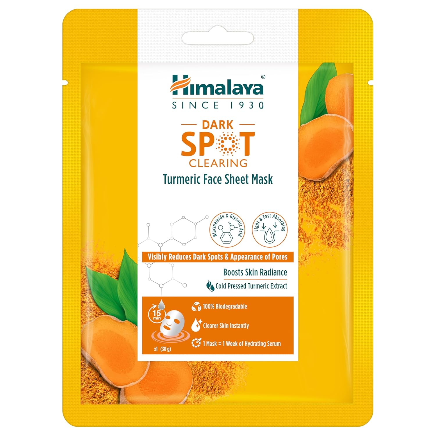 Himalaya - Dark Spot Clearing Turmeric Face Sheet Mask 30g