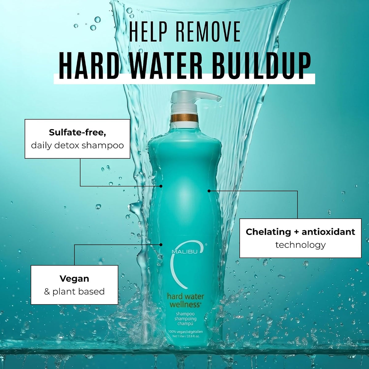 Malibu C - Hard Water Shampoo 1000ml