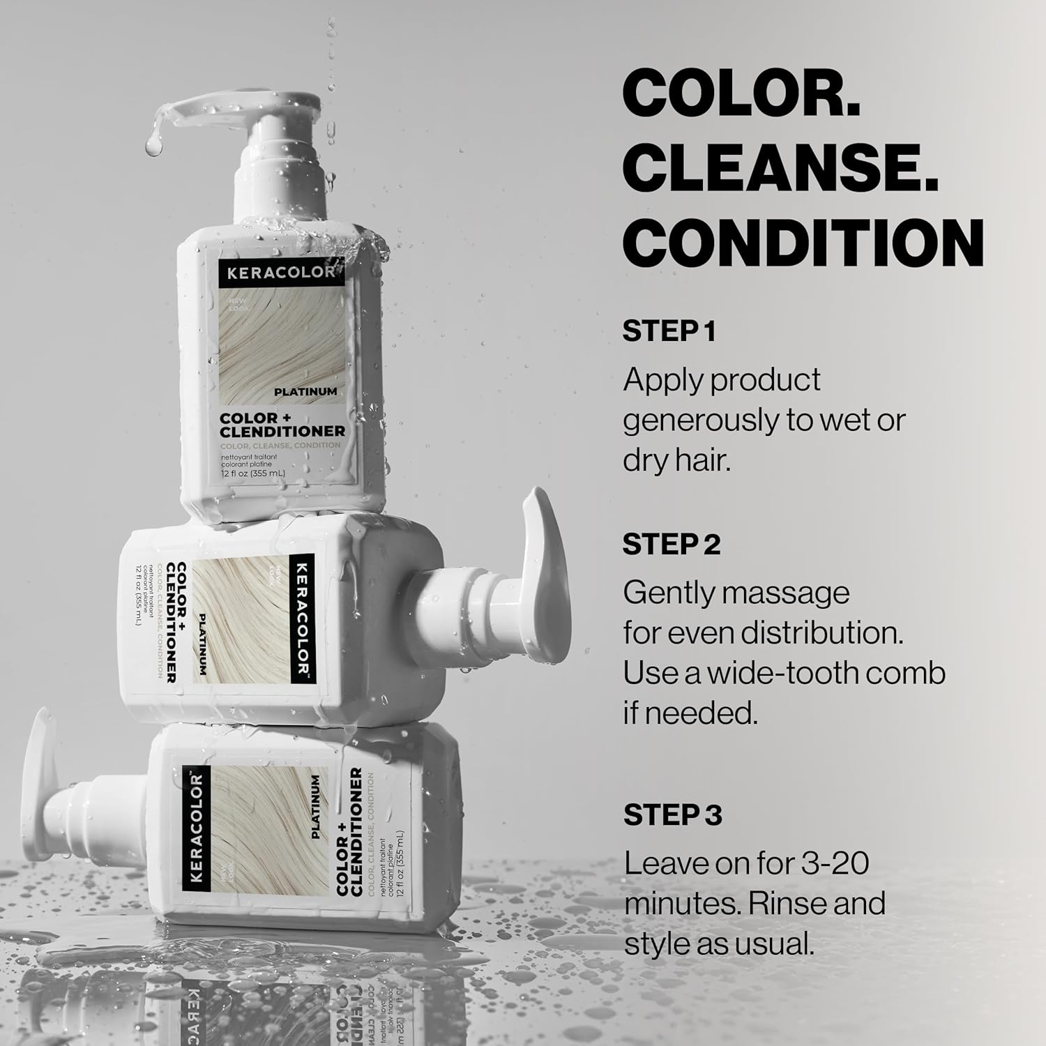 Keracolor - Color + Clenditioner Platinum 1000ml