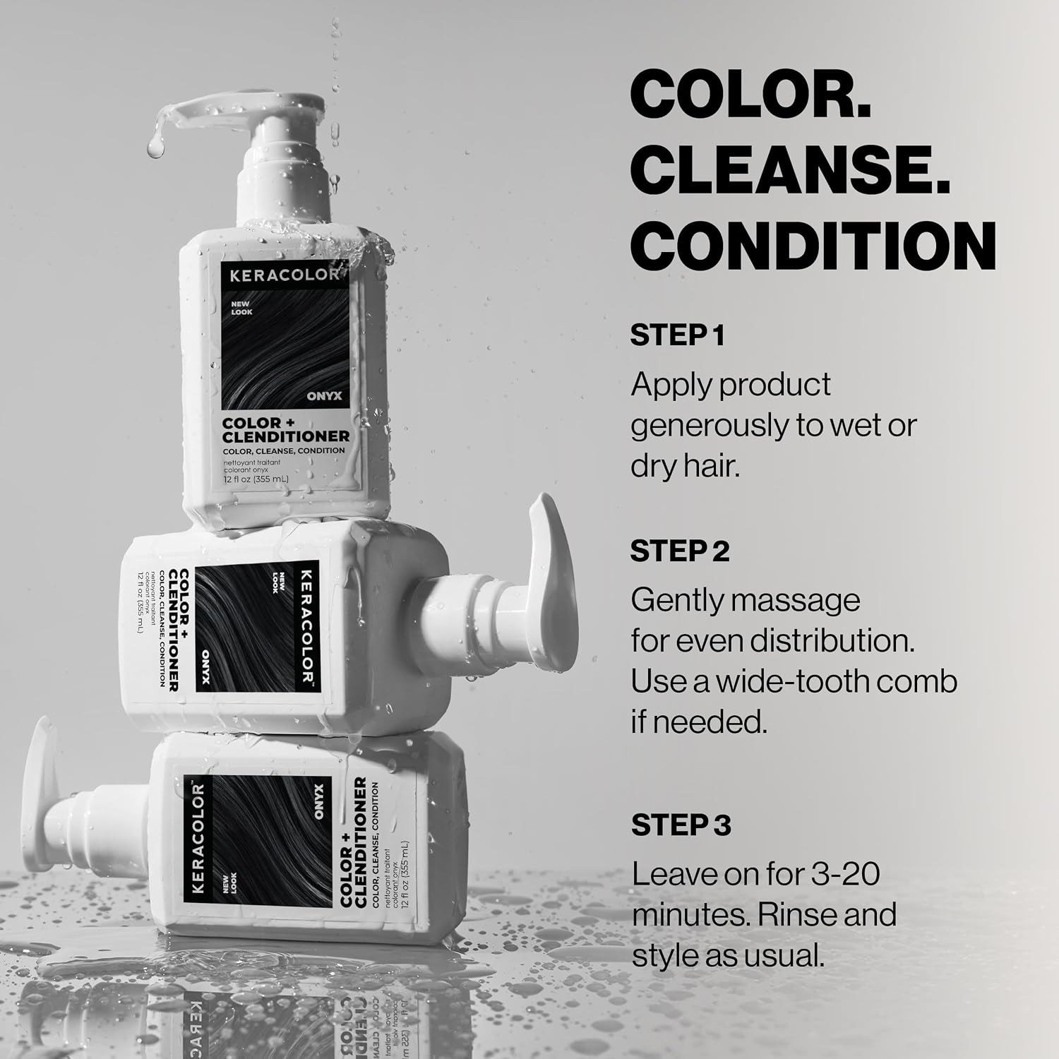Keracolor - Color + Clenditioner Onyx 355ml
