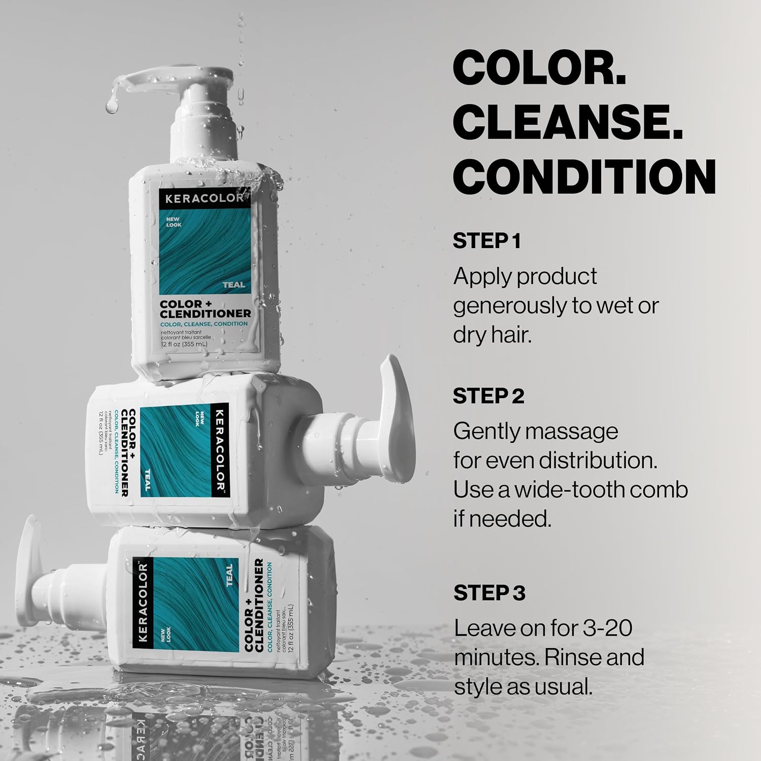 Keracolor - Color + Clenditioner Teal 355ml