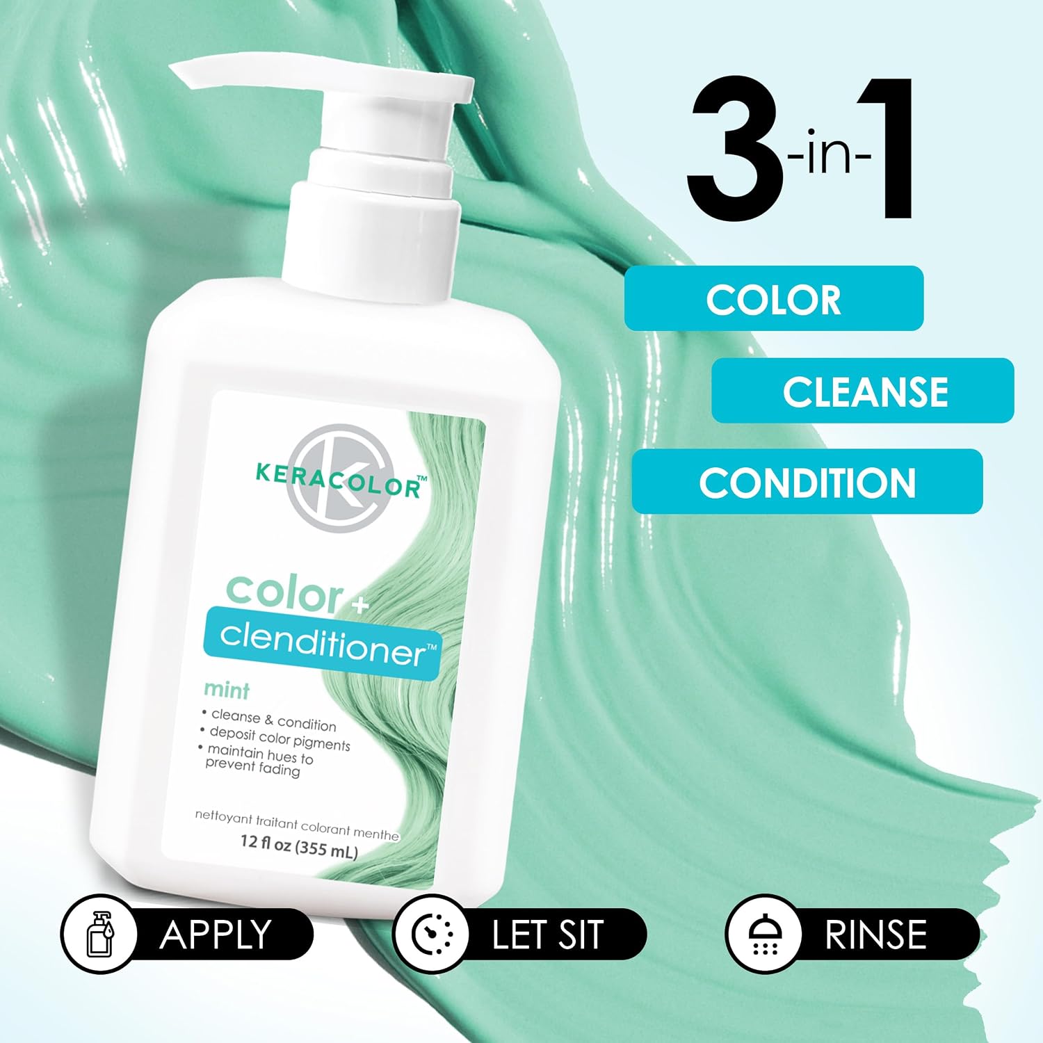 Keracolor - Color + Clenditioner Mint 355ml