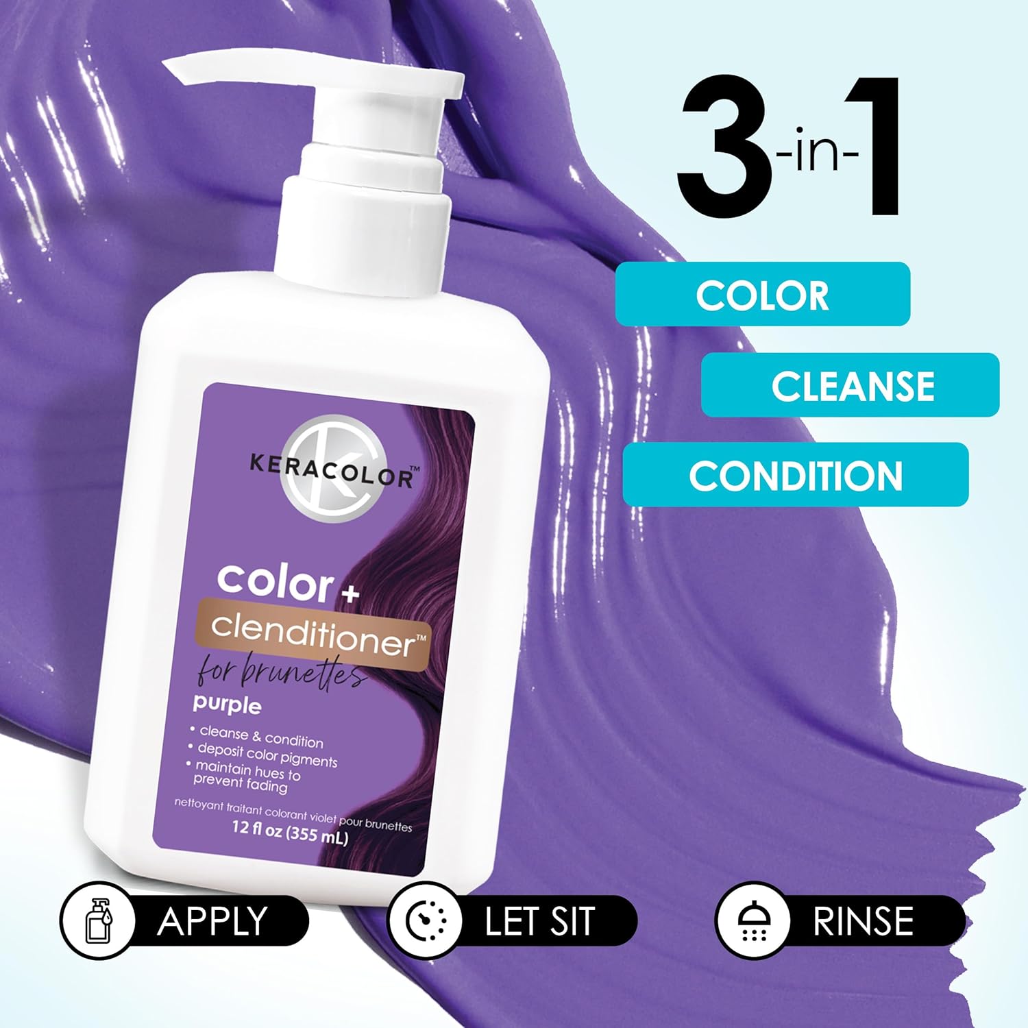 Keracolor - Color + Clenditioner Brunette Purple 355ml