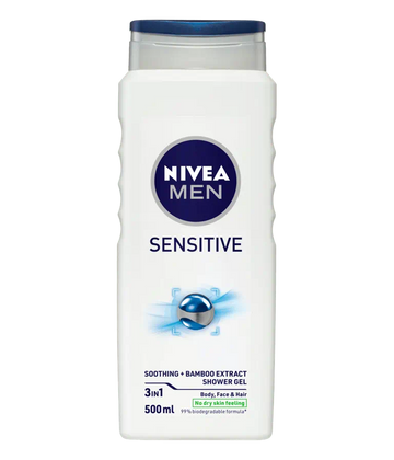 Nivea - MEN Sensitive Shower Gel and Body Wash 500ml