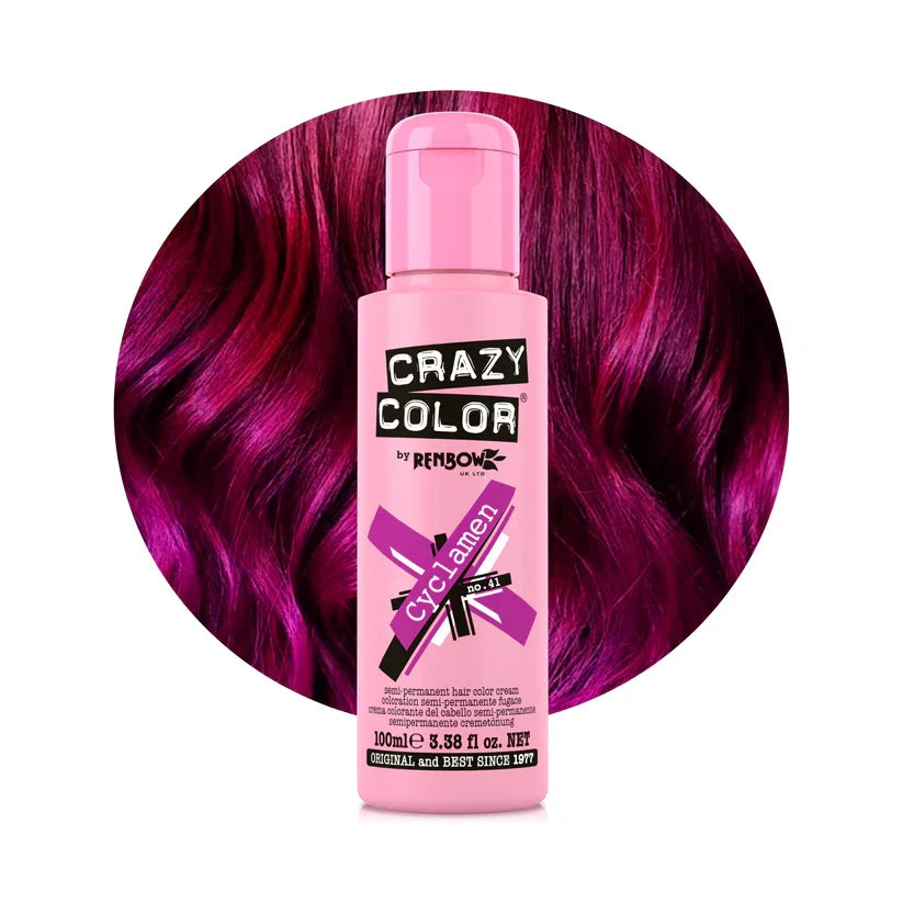 Crazy Color - Semi-Permanent Hair Color Cyclamen 100ml