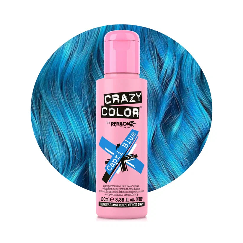 Crazy Color - Semi-Permanent Hair Color Capri Blue 100ml