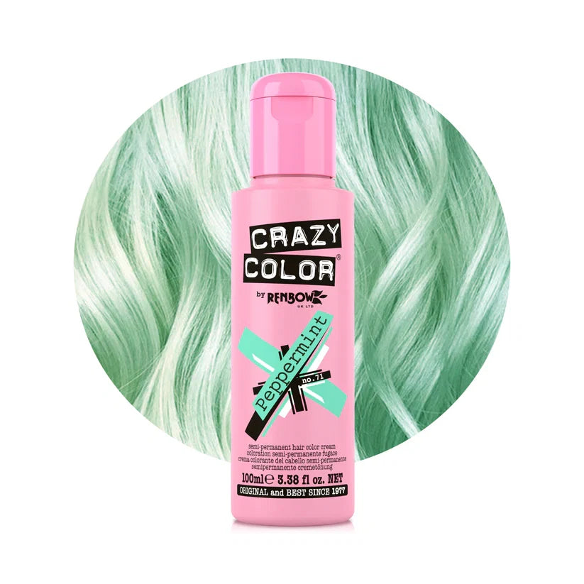 Crazy Color - Semi-Permanent Hair Color Peppermint 100ml