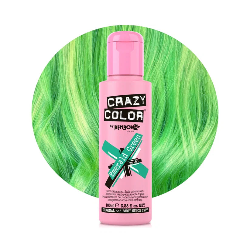 Crazy Color - Semi-Permanent Hair Color Emerald Green 100ml