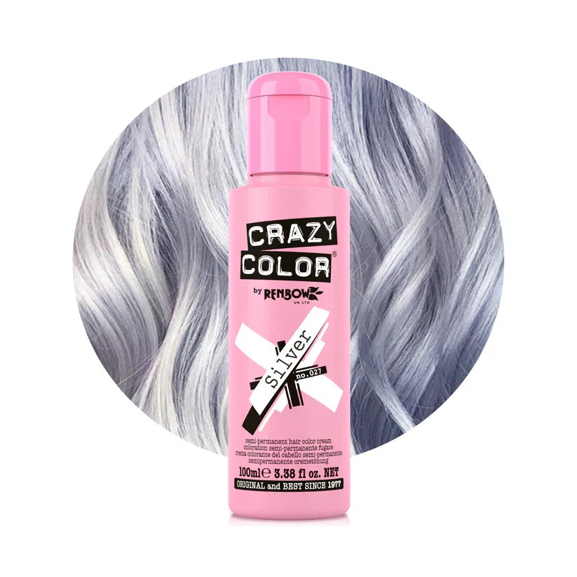 Crazy Color - Semi-Permanent Hair Color Silver 100ml