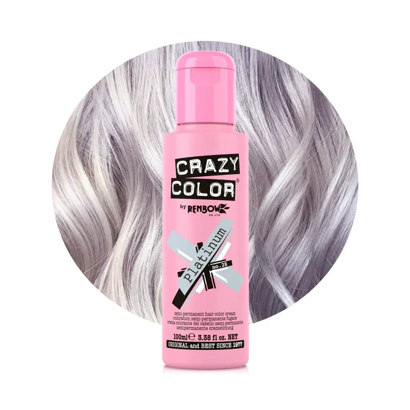 Crazy Color - Semi-Permanent Hair Color Platinum 100ml