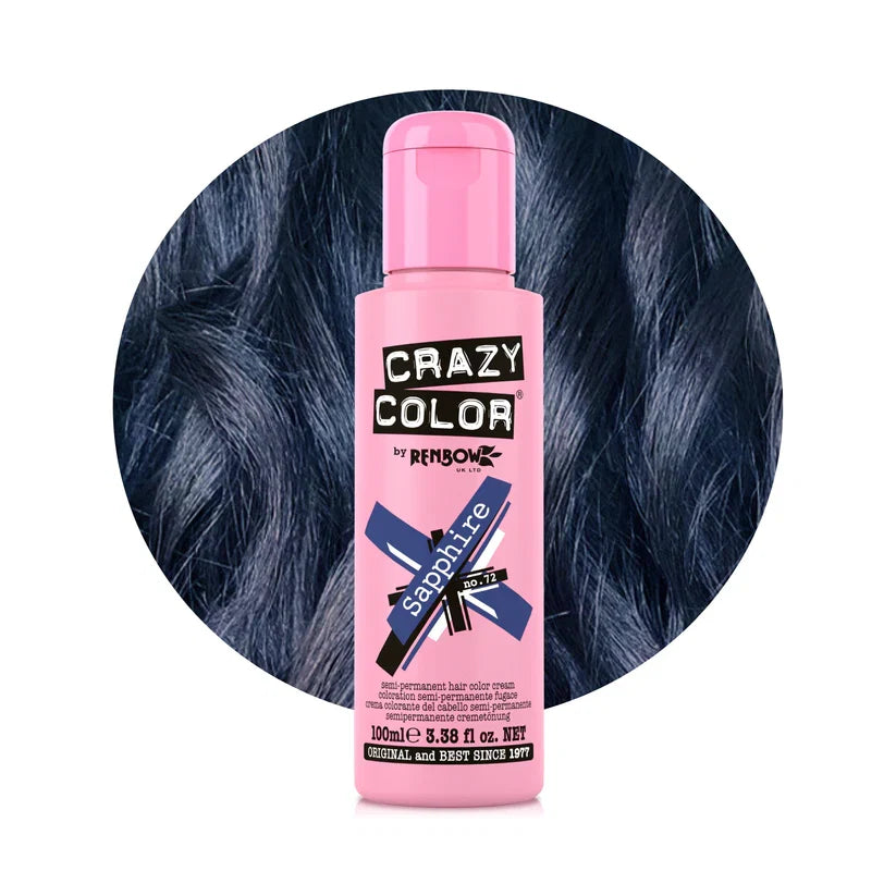 Crazy Color - Metallic Semi Permanent Hair Color Sapphire 100ml