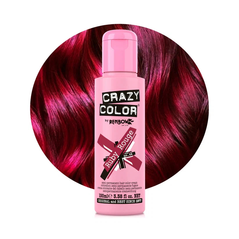 Crazy Color - Semi-Permanent Hair Color Ruby Rouge 100ml