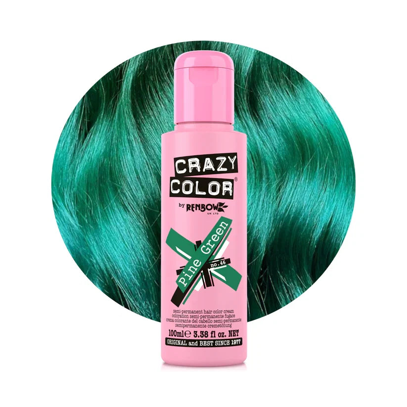 Crazy Color - Semi-Permanent Hair Color Pine Green 100ml