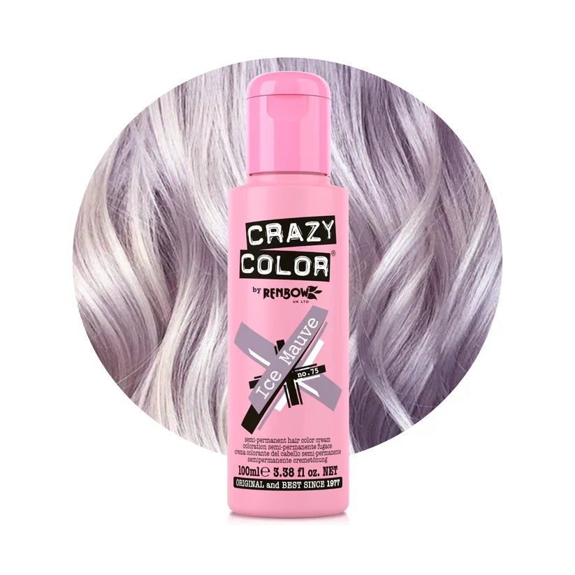 Crazy Color - Metallic Semi Permanent Hair Color Ice Mauve 100ml