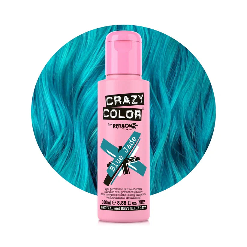 Crazy Color - Semi-Permanent Hair Color Blue Jade 100ml