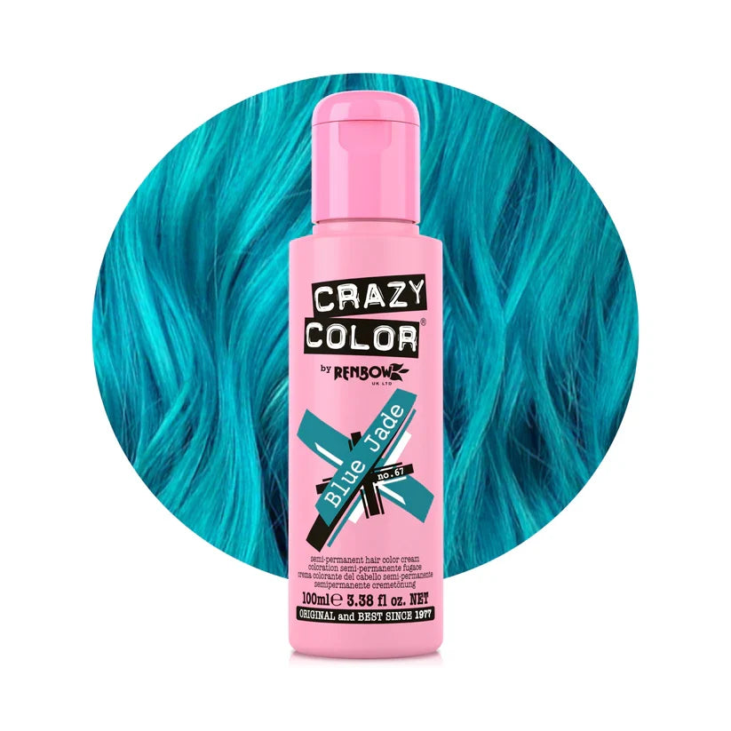 Crazy Color - Semi-Permanent Hair Color Blue Jade 100ml - Nexus hair