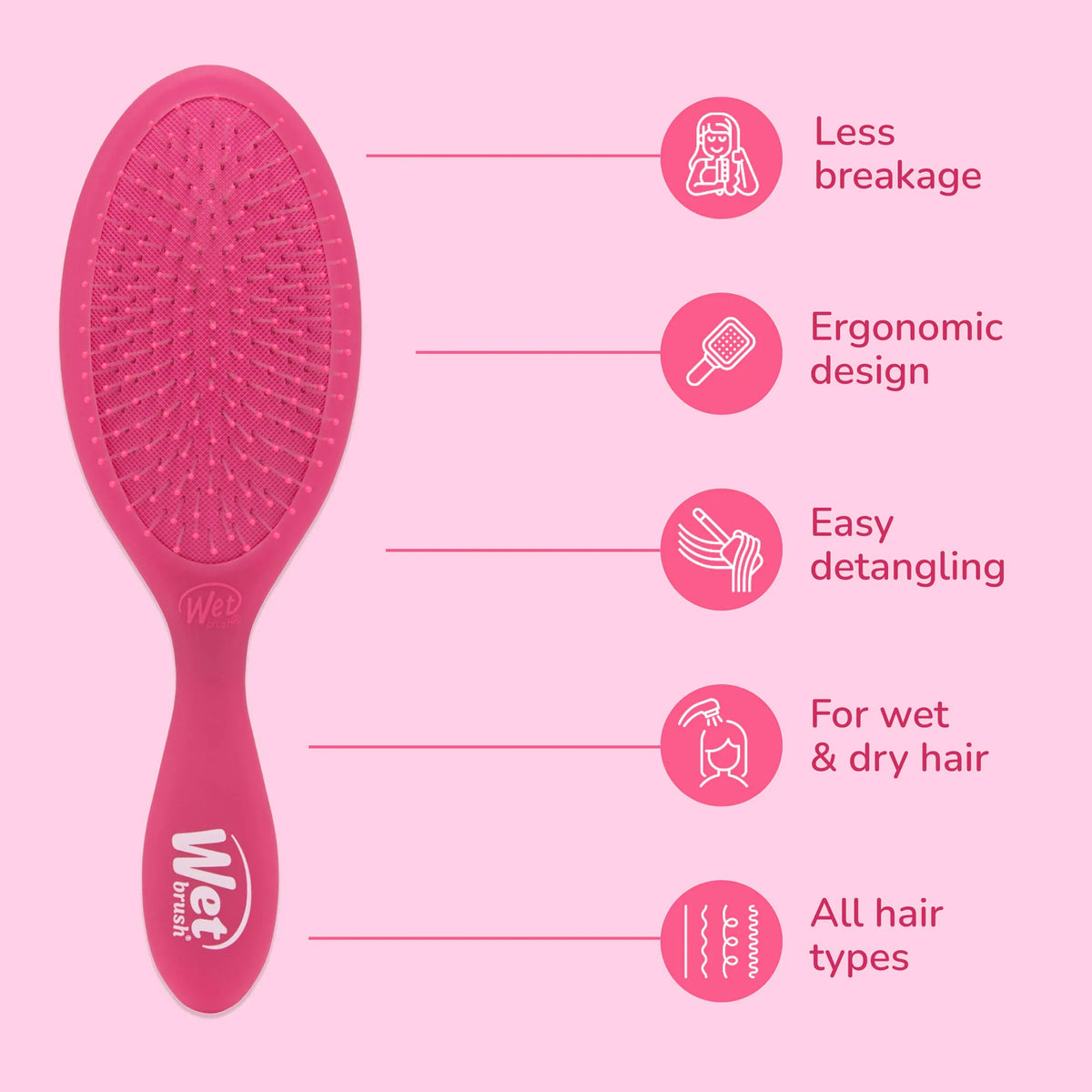 Wet Brush - Frost Detangler Pink