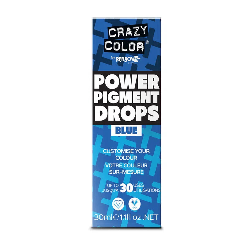 Crazy Color - Power Pigment Drops Blue 30ml (High Concentration Colour)