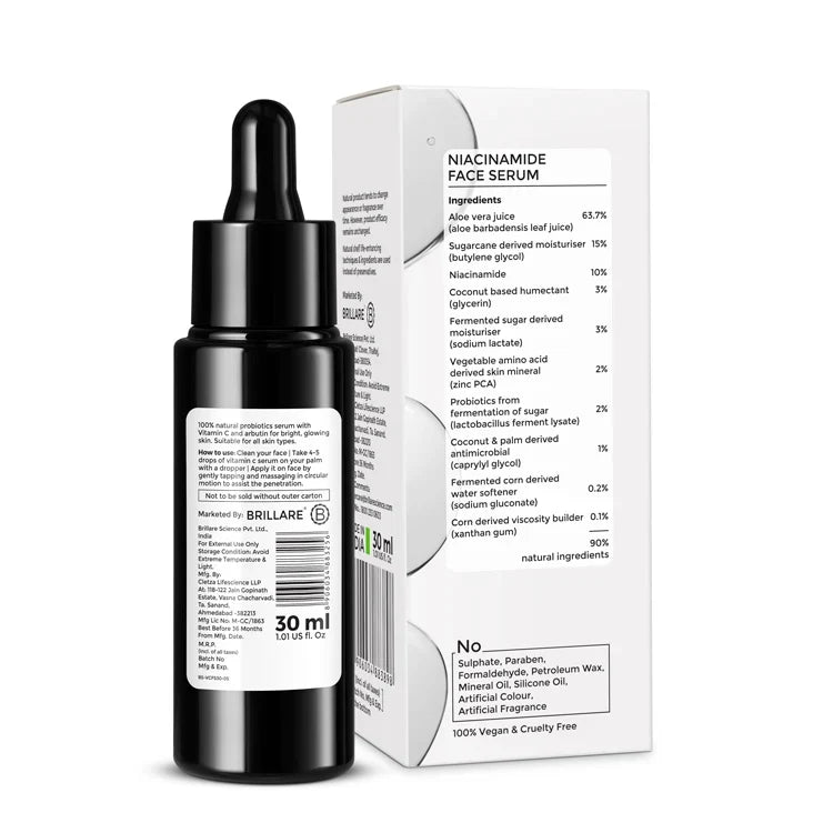 Brillare - 10% Niacinamide Face Serum For Smooth, Glowing Skin 30ml - Nexus hair