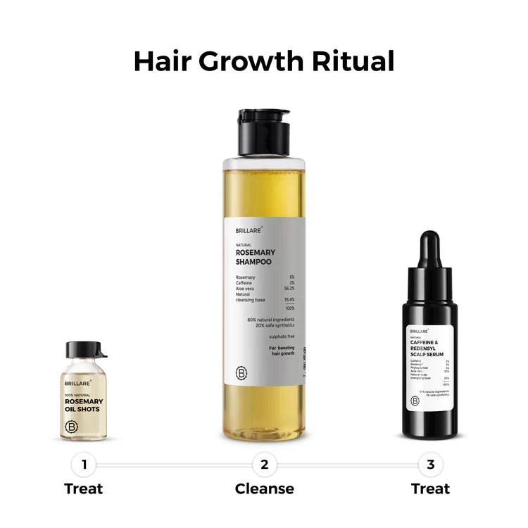 Brillare - Rosemary Oil Shots For Visible Hair Growth 6ml X 8 - Nexus hair