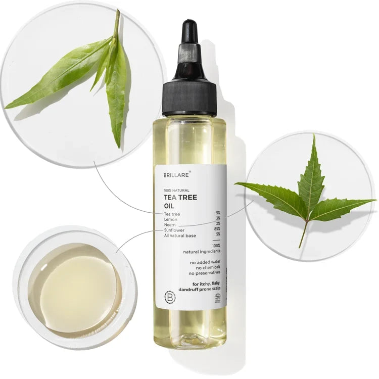 Brillare - Tea Tree Hair Oil For Dandruff Control 100ml - Nexus hair